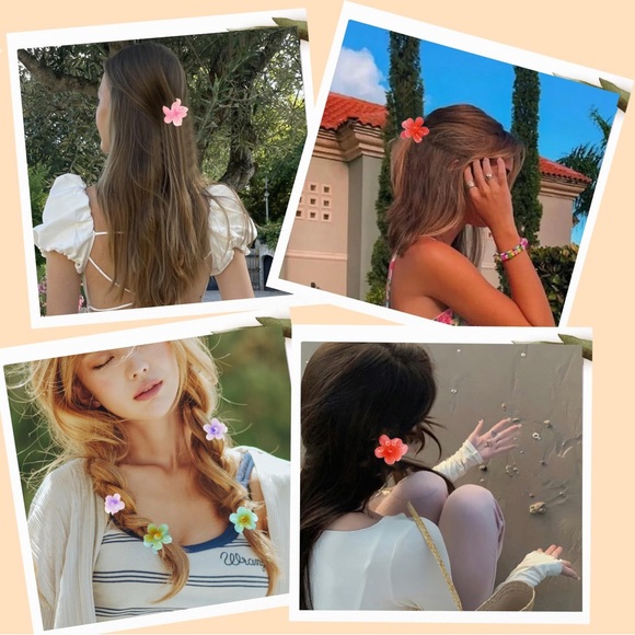 Small Flower Hair Clips for Women Girls, Cute, Non Slip Strong Hold Hair Clips - Picture 3 of 9